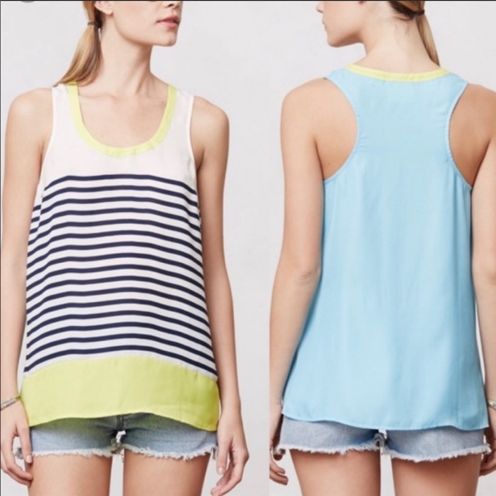 Anthropologie Maeve Persephone Colorblock Tank